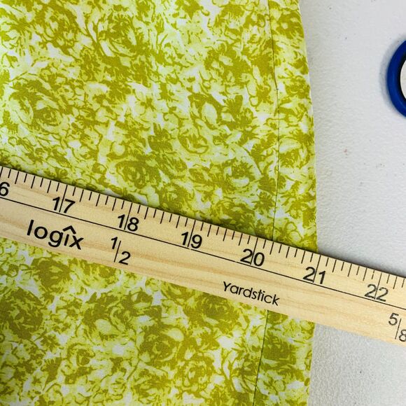 Womens VTG Banana Republic‎ Silk Skirt Lime Green Chartreuse Lined Size 10 - Picture 12 of 13